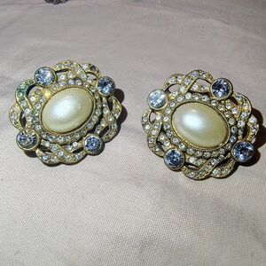 Elegant Pearl & Ice High End Earrings